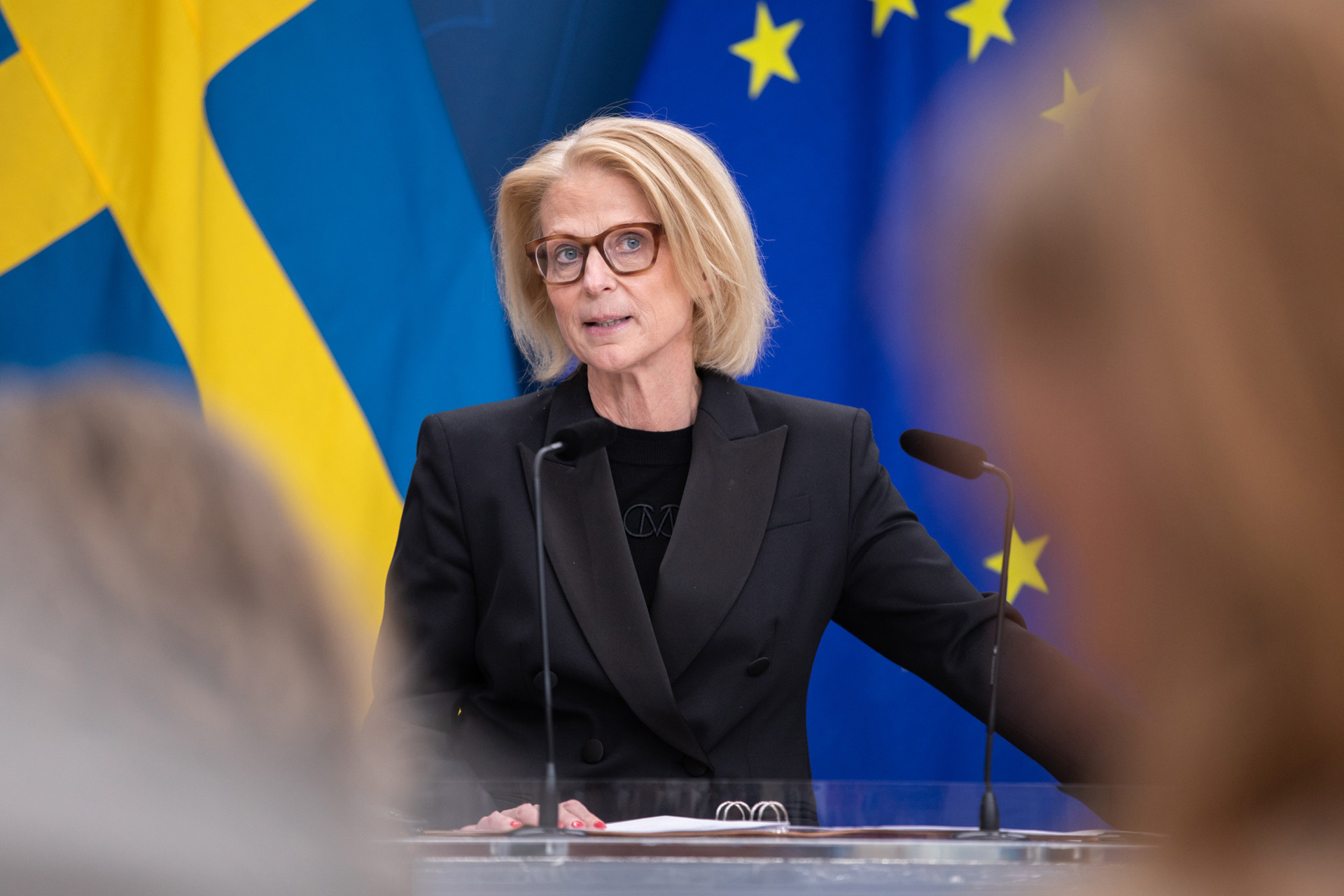 260527 Finansminister Elisabeth Svantesson Presenterar Extra ÄNdringsbudgeten Fotoollefriman Regeringskansliet 5.
